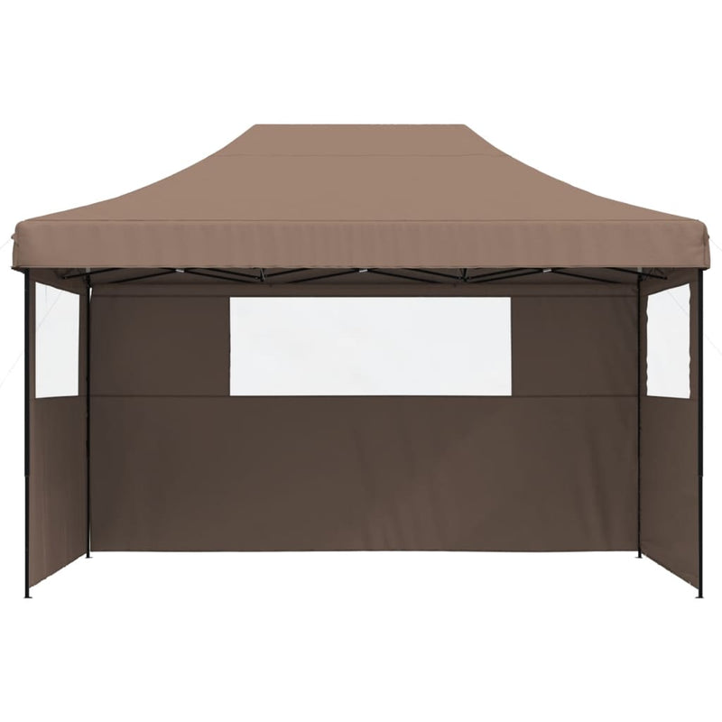 Load image into Gallery viewer, Vidaxl partytent inklapbaar pop-up met 3 zijwanden bruin