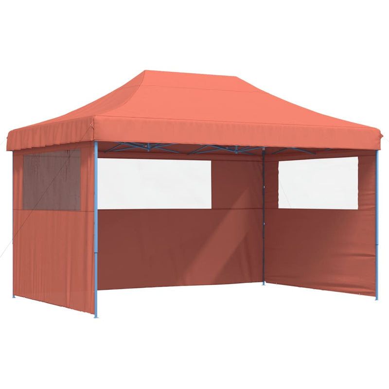 Load image into Gallery viewer, Vidaxl partytent inklapbaar pop-up met 3 zijwanden terracottakleurig