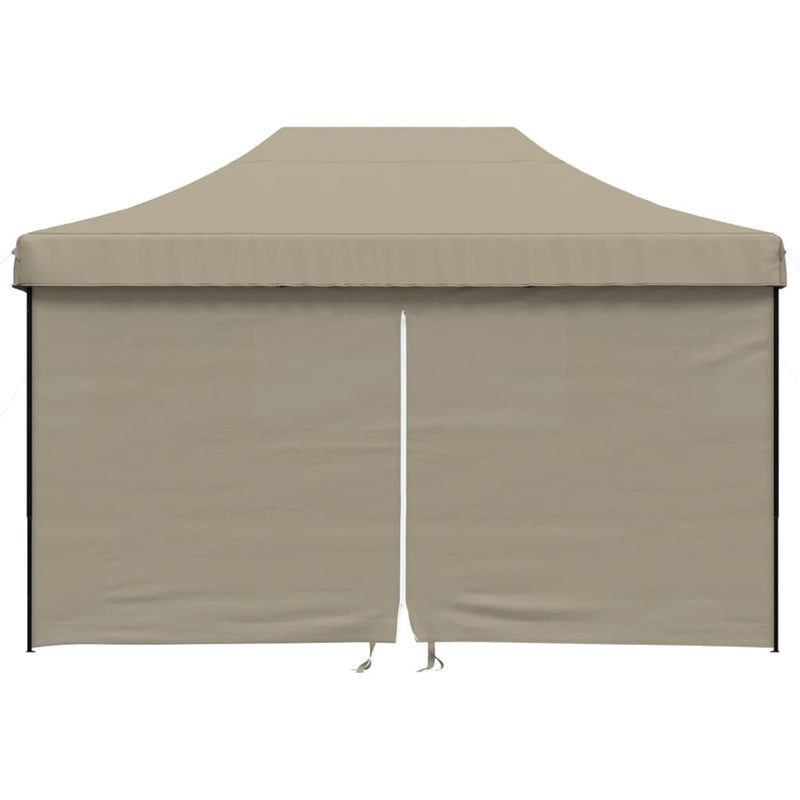 Load image into Gallery viewer, Vidaxl partytent inklapbaar pop-up met 4 zijwanden taupe