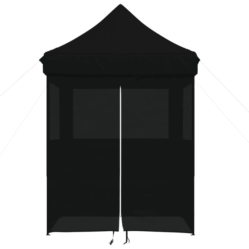 Afbeelding laden in galerijviewer, Vidaxl partytent inklapbaar pop-up met 4 zijwanden zwart