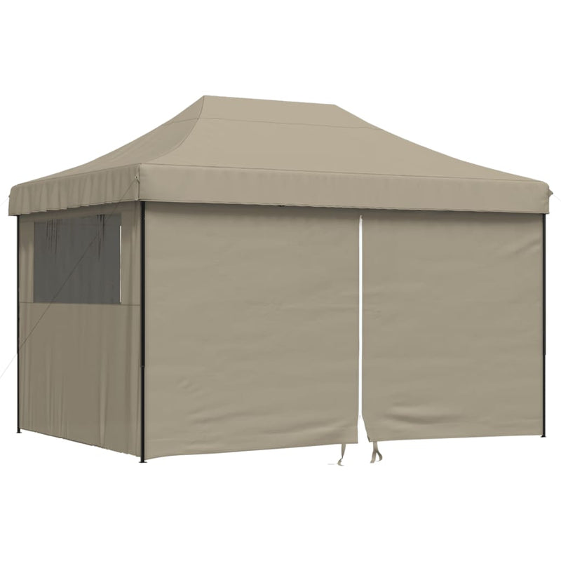 Load image into Gallery viewer, Vidaxl partytent inklapbaar pop-up met 4 zijwanden taupe