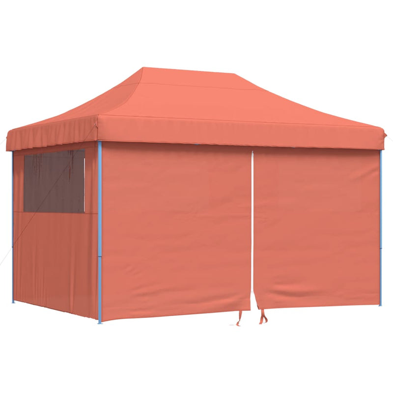 Load image into Gallery viewer, Vidaxl partytent inklapbaar pop-up met 4 zijwanden terracottakleurig