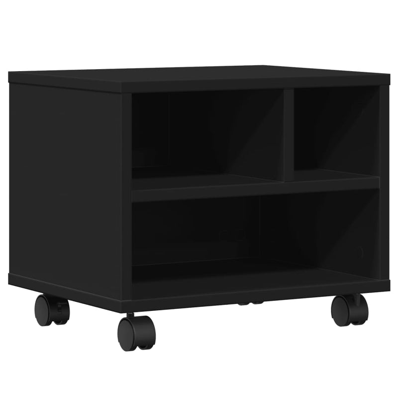 Load image into Gallery viewer, VidaXL Printerkastje met wielen 41x32x34,5 cm zwart