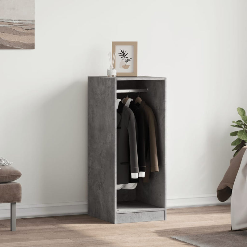 Load image into Gallery viewer, Vidaxl kledingkast 48x41x102 cm bewerkt hout betongrijs