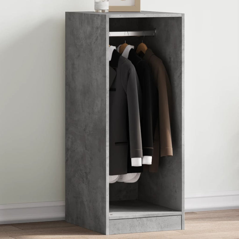 Load image into Gallery viewer, Vidaxl kledingkast 48x41x102 cm bewerkt hout betongrijs