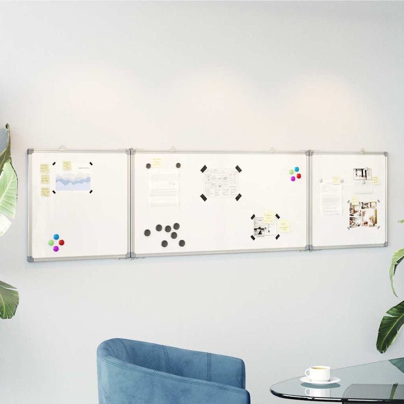 Load image into Gallery viewer, Vidaxl whiteboard magnetisch inklapbaar 200x50x1,7 cm aluminium