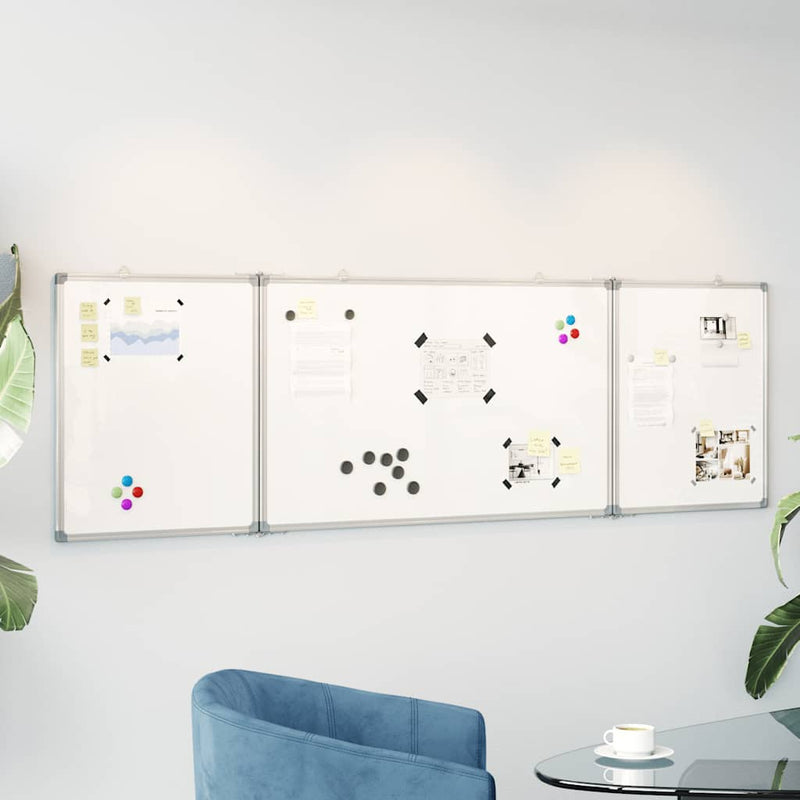 Load image into Gallery viewer, VidaXL Whiteboard magnetisch inklapbaar 160x60x1,7 cm aluminium