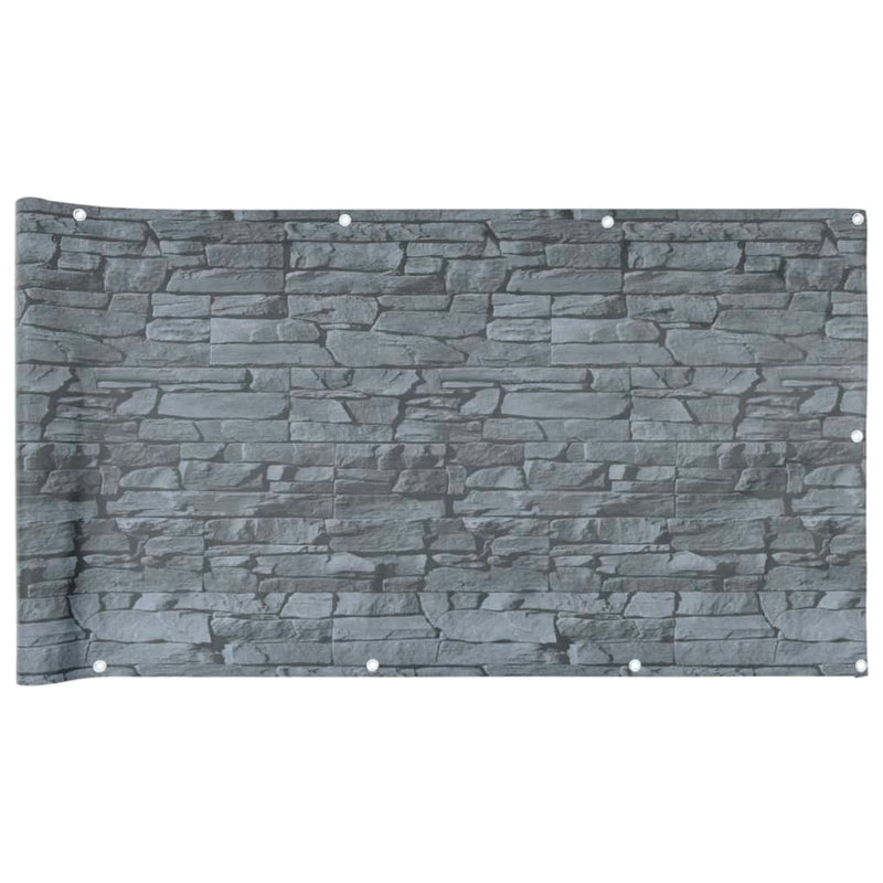Load image into Gallery viewer, Vidaxl balkonscherm steenpatroon 700x75 cm pvc grijs