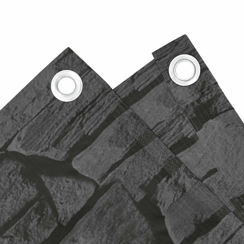 Load image into Gallery viewer, Vidaxl balkonscherm steenpatroon 1000x75 cm pvc grijs