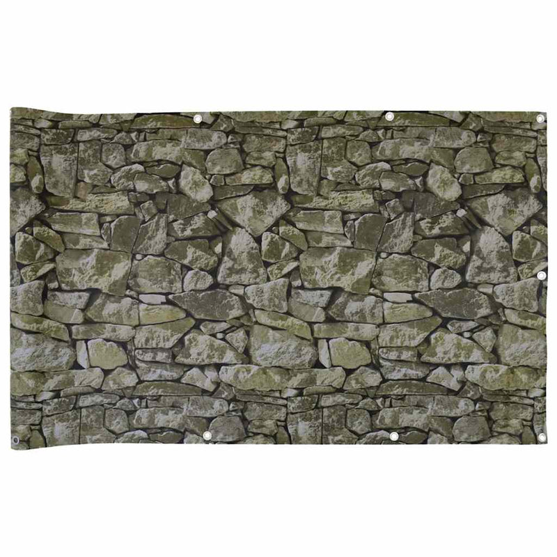 Load image into Gallery viewer, Vidaxl balkonscherm steenpatroon 400x75 cm pvc
