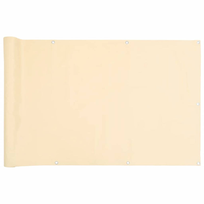 Load image into Gallery viewer, Vidaxl balkonscherm 500x90 cm pvc crèmekleurig
