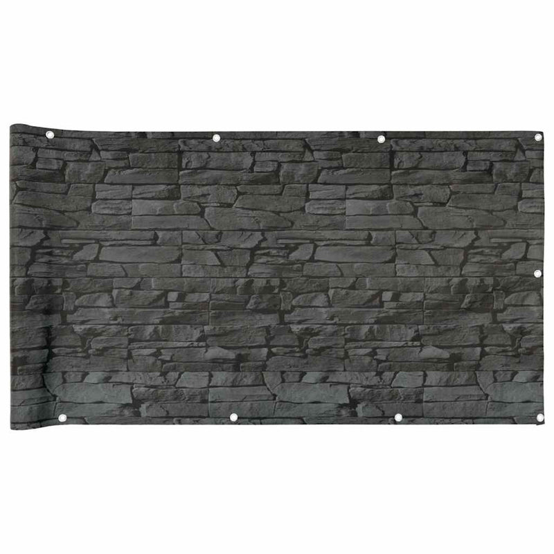 Load image into Gallery viewer, Vidaxl balkonscherm steenpatroon 600x90 cm pvc grijs