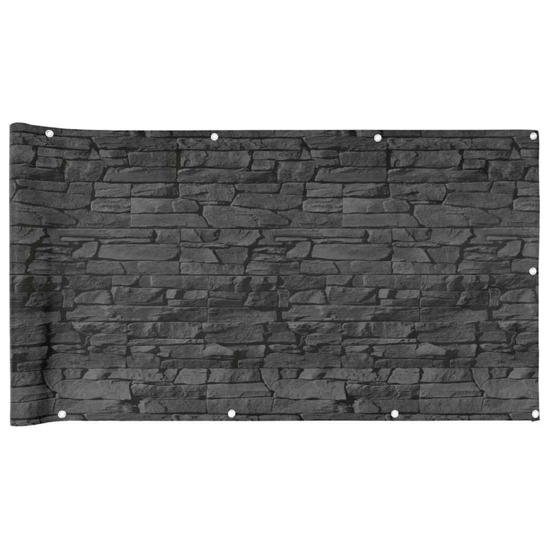 Load image into Gallery viewer, Vidaxl balkonscherm steenpatroon 700x90 cm pvc grijs