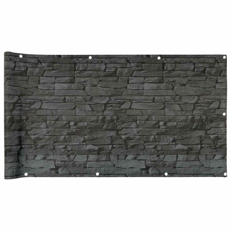 Load image into Gallery viewer, Vidaxl balkonscherm steenpatroon 500x120 cm pvc grijs