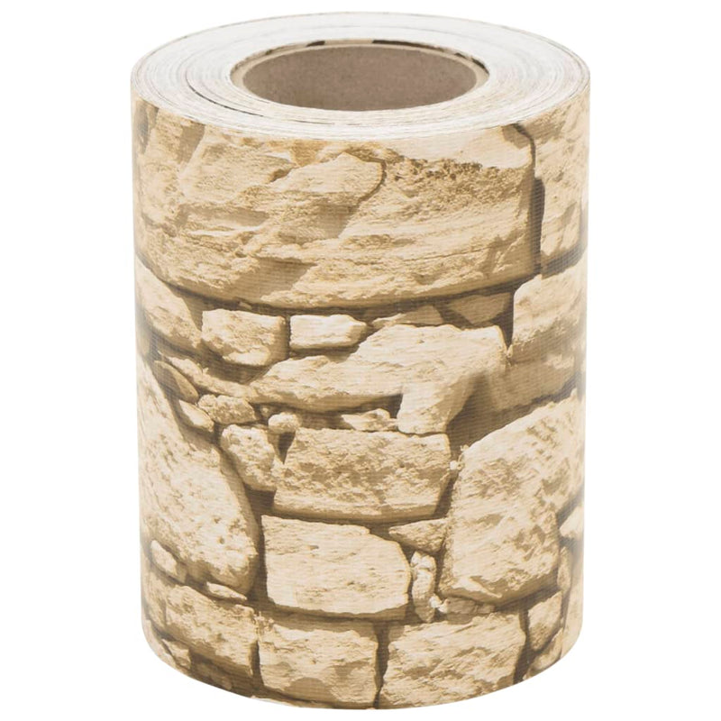 Load image into Gallery viewer, Vidaxl tuinscherm grof steenpatroon 35x0,19 m pvc beige