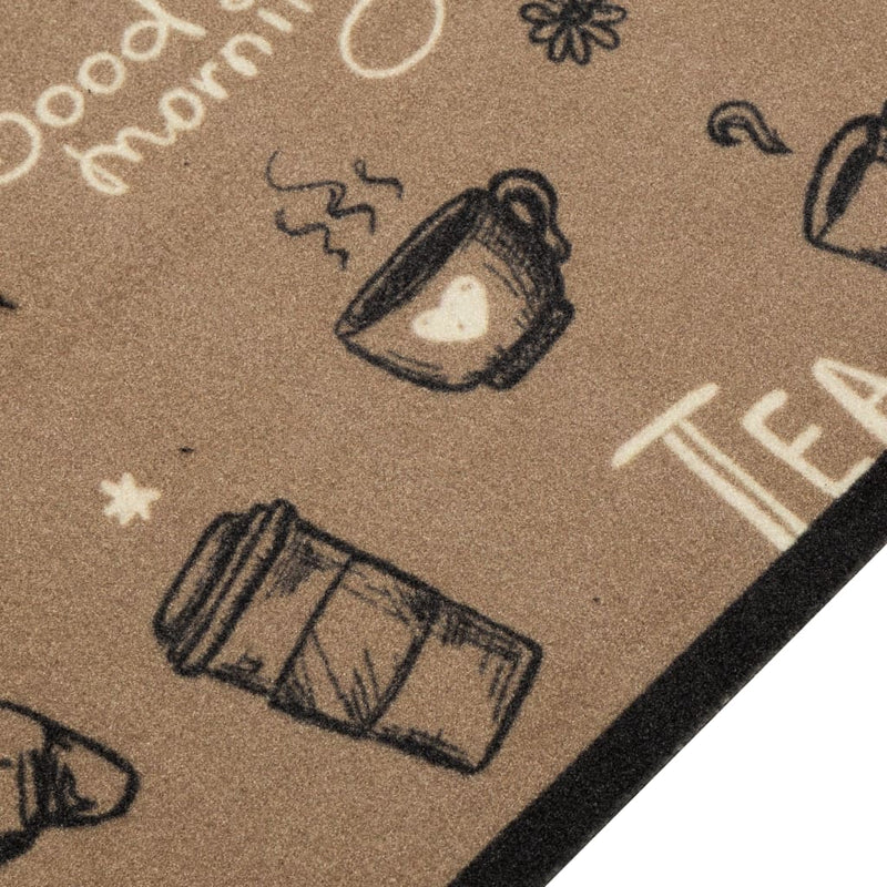 Load image into Gallery viewer, Vidaxl keukenmat wasbaar ochtendprint 45x150 cm fluweel bruin