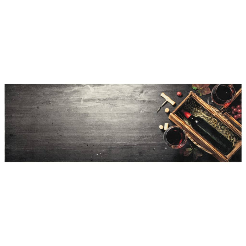 Load image into Gallery viewer, Vidaxl keukenmat wasbaar wijnflesprint 60x180 cm fluweel