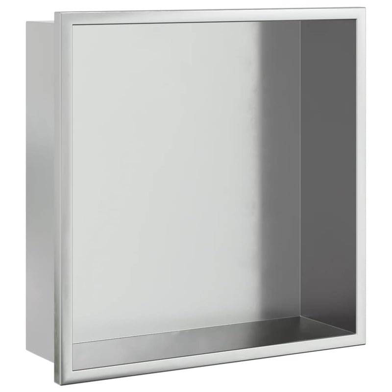 Load image into Gallery viewer, Vidaxl douchenis 32x32x9 cm roestvrijstaal geborsteld zilverkleurig