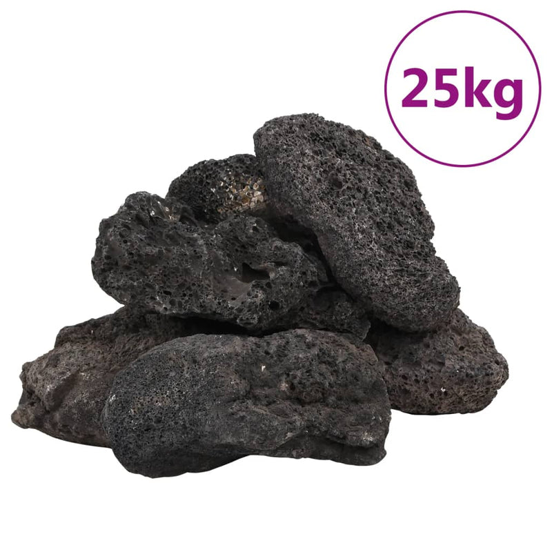 Load image into Gallery viewer, Vidaxl lavastenen 25 kg 10-30 cm zwart