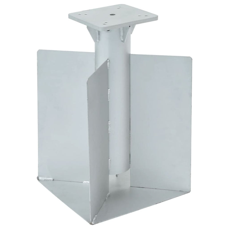 Load image into Gallery viewer, Vidaxl parasolvoet voor in de grond 27,5x27,5x45 cm staal zilverkleur