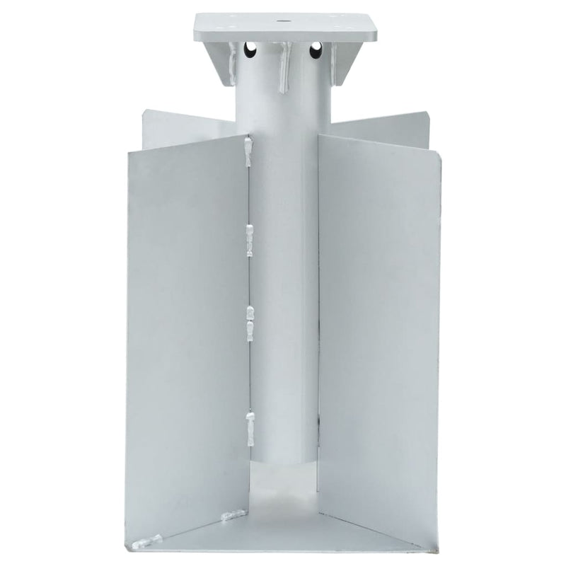 Load image into Gallery viewer, Vidaxl parasolvoet voor in de grond 27,5x27,5x45 cm staal zilverkleur