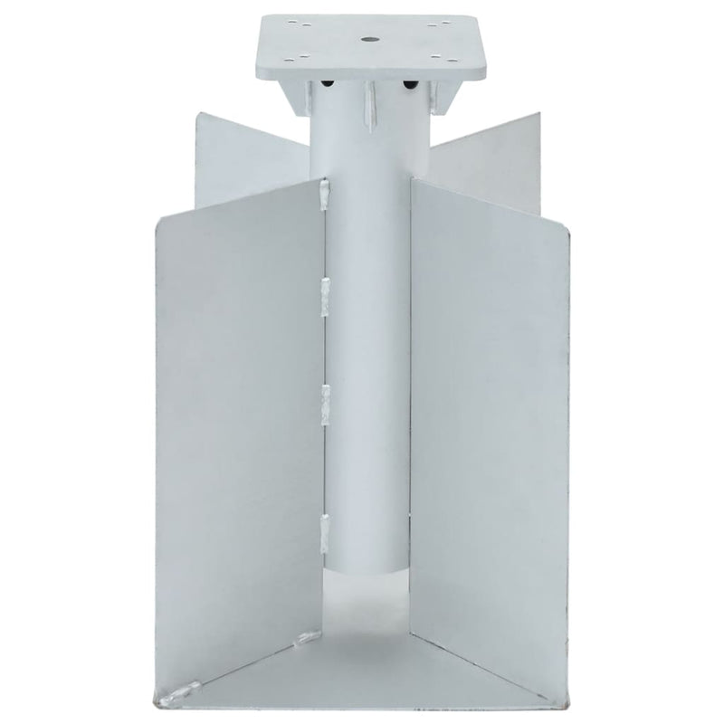 Load image into Gallery viewer, Vidaxl parasolvoet voor in de grond 27,5x27,5x45 cm staal zilverkleur