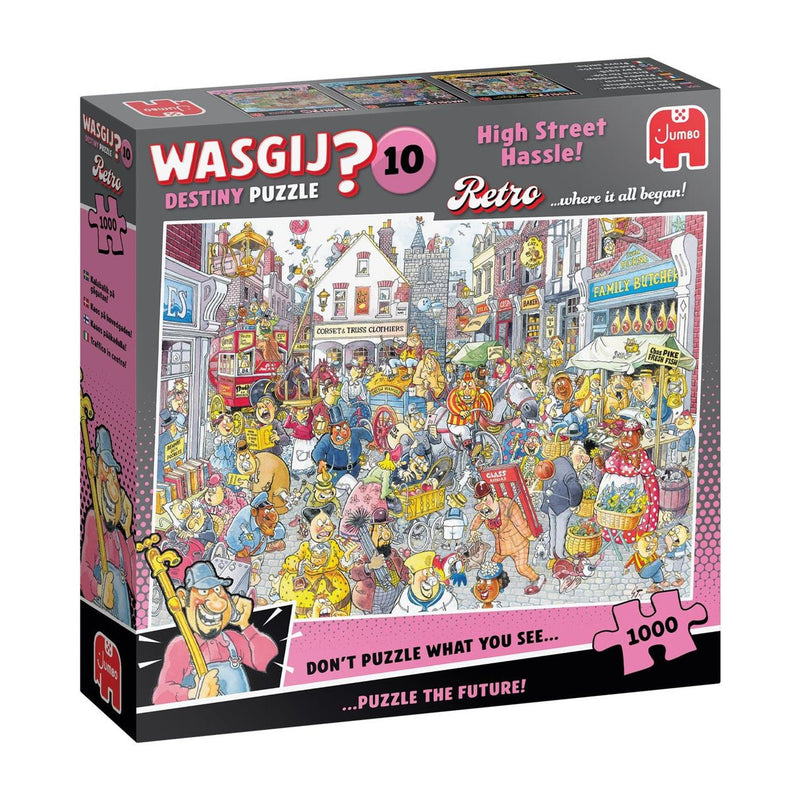 Afbeelding laden in galerijviewer, Jumbo wasgij retro destiny 10 - chaos in de winkelstraat! - 1000 stukjes puzzel - legpuzzel voor volwassenen