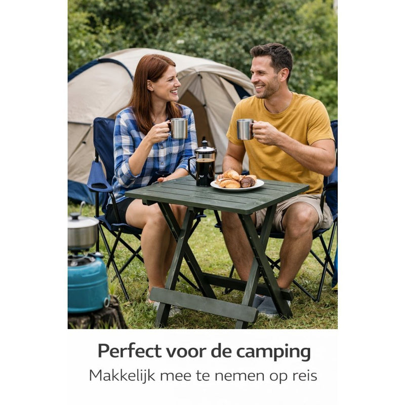 Afbeelding laden in galerijviewer, Pro garden campingtafel 50x43x43 saliegroen kunststof