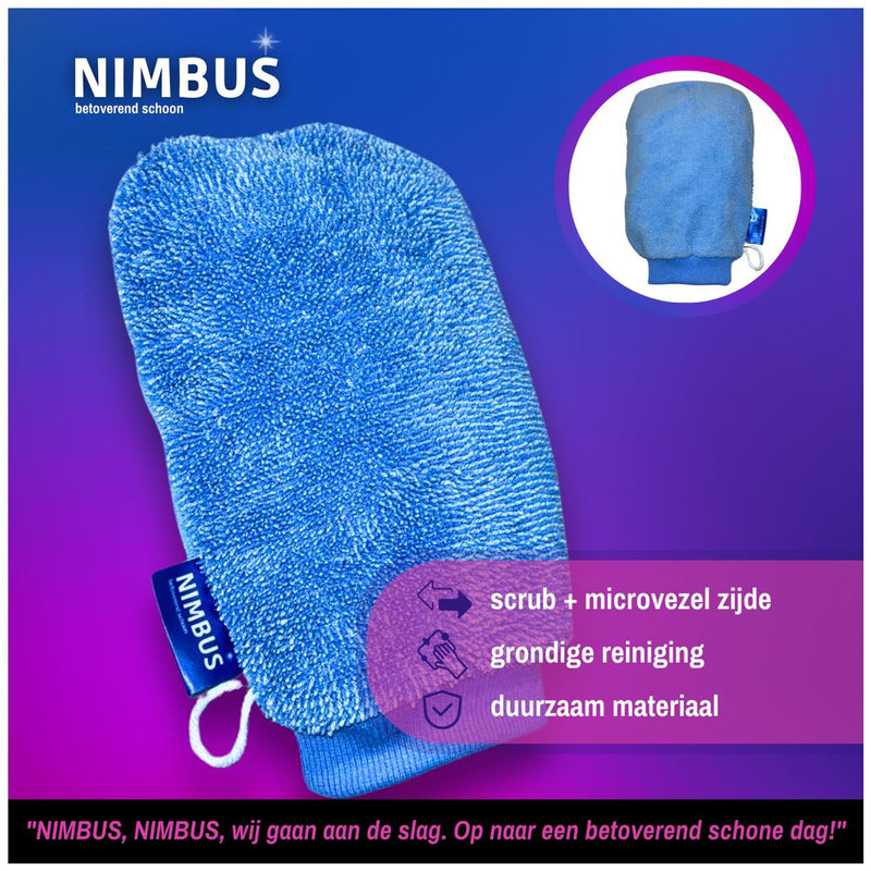 Load image into Gallery viewer, Nimbus magic schoonmaakhandschoen scrub + microvezel zijde