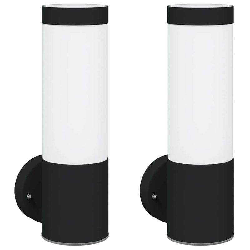 Load image into Gallery viewer, Vidaxl buiten wandlamp 2 pcs zwart 12 x 8,5 x 27 cm