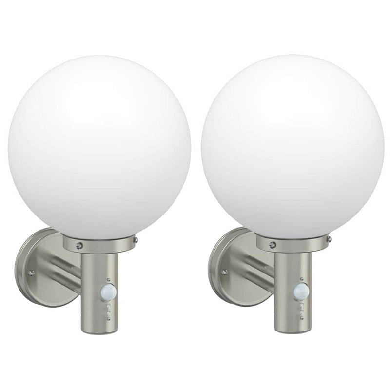 Load image into Gallery viewer, Vidaxl buiten wandlamp 2 pcs zilver 28 x 25 x 38 cm