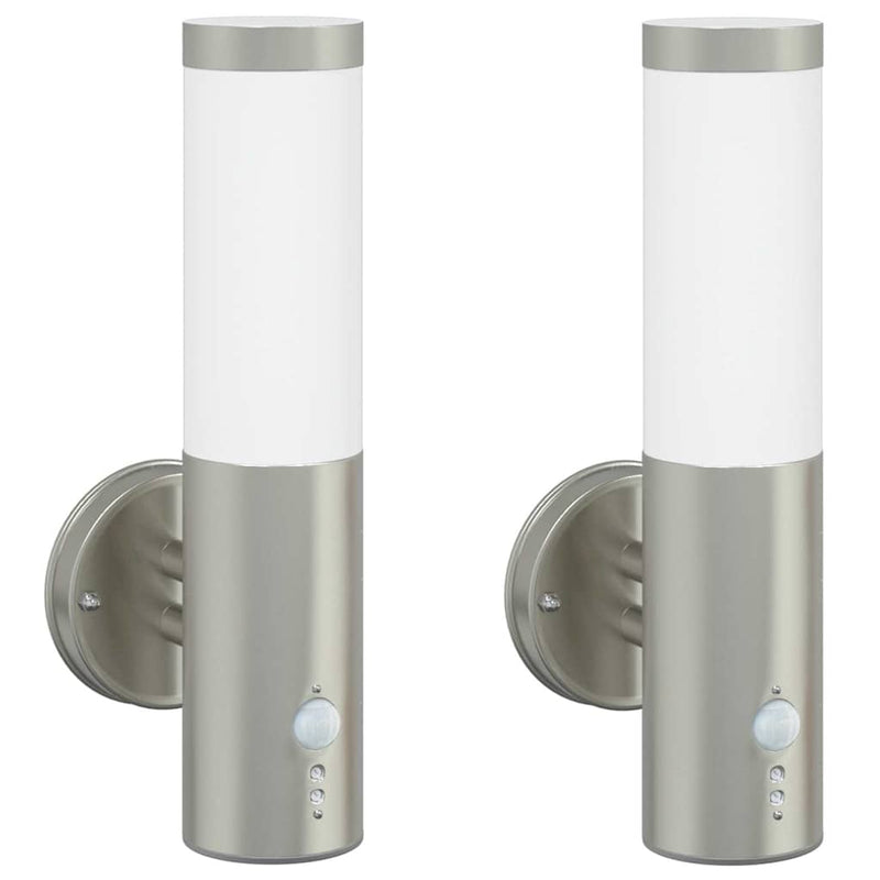 Load image into Gallery viewer, Vidaxl buiten wandlamp 2 pcs zilver 15 x 7,5 x 33 cm