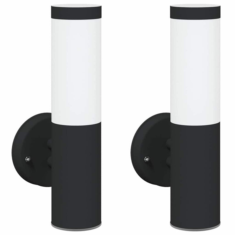 Load image into Gallery viewer, Vidaxl buiten wandlamp 2 pcs zwart 15 x 7,5 x 33 cm