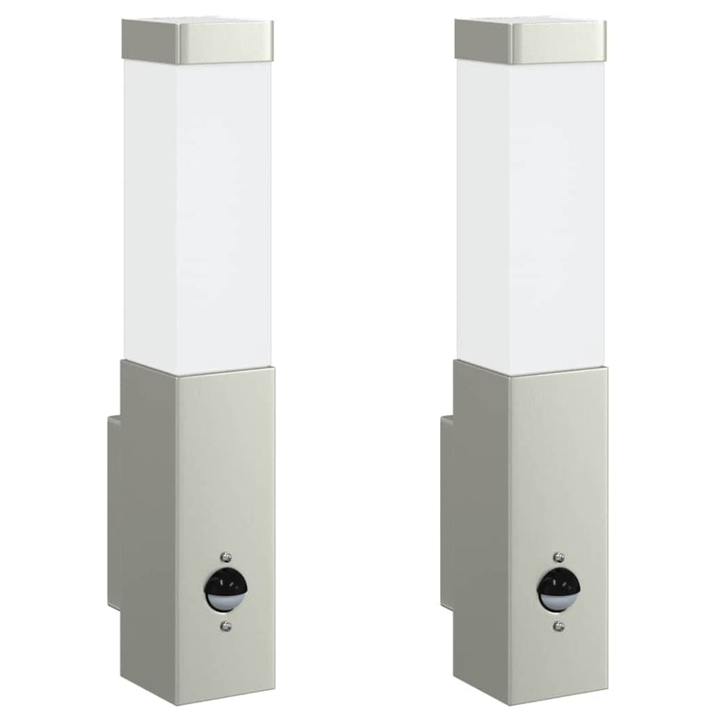 Load image into Gallery viewer, Vidaxl buiten wandlamp 2 pcs zilver 10.5 x 6 x 33 cm