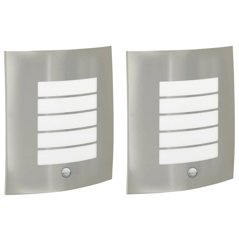 Load image into Gallery viewer, Vidaxl buiten wandlamp 2 pcs zilver 23.5 x 9 x 26 cm