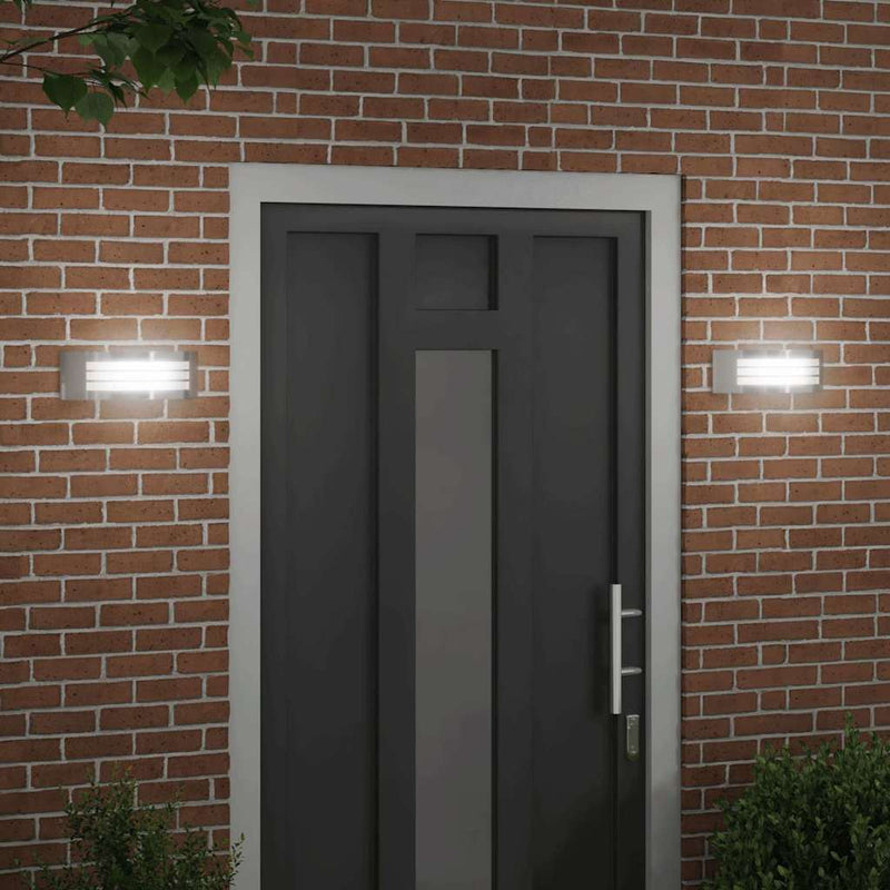 Load image into Gallery viewer, Vidaxl buiten wandlamp 2 pcs zilver 32 x 10 x 10 cm