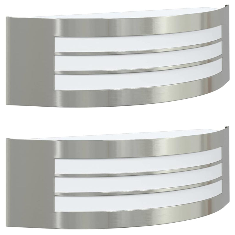 Load image into Gallery viewer, Vidaxl buiten wandlamp 2 pcs zilver 32 x 10 x 10 cm