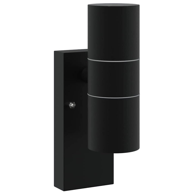 Load image into Gallery viewer, Vidaxl buiten wandlamp zwart 7 x 10 x 22 cm rvs en glas