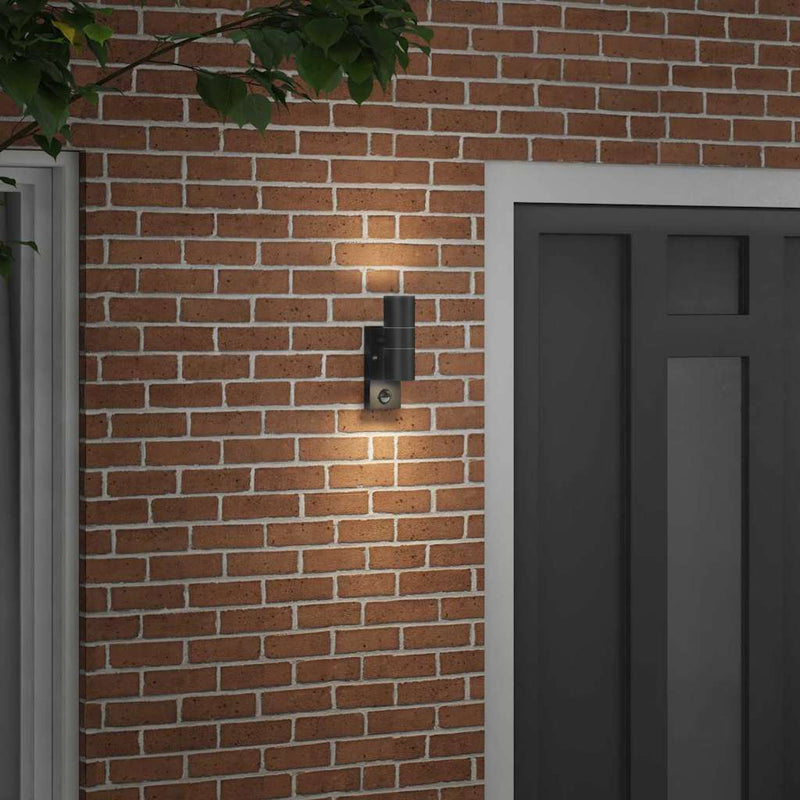 Load image into Gallery viewer, Vidaxl buiten wandlamp zwart 7 x 10 x 22 cm rvs en glas