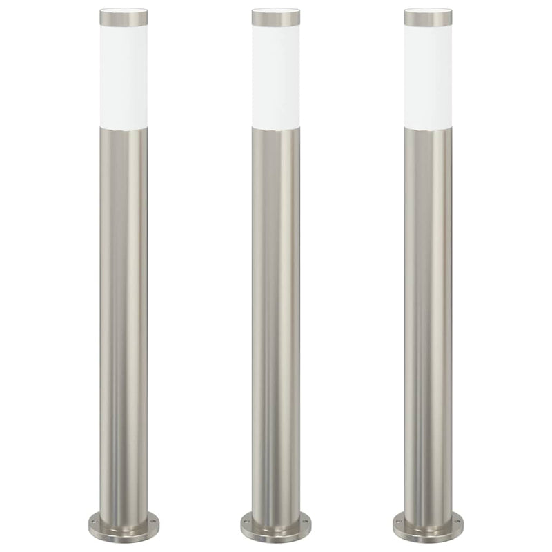 Load image into Gallery viewer, Vidaxl bolderverlichting 3 stuks 80 cm rvs ip44