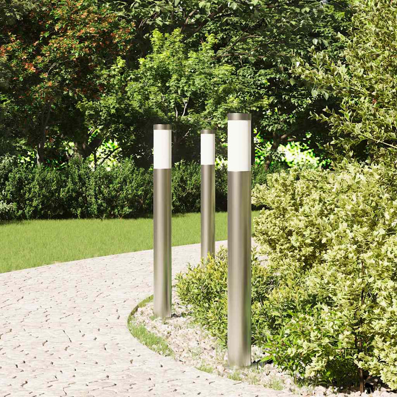 Load image into Gallery viewer, Vidaxl bolderverlichting 3 stuks 80 cm rvs ip44