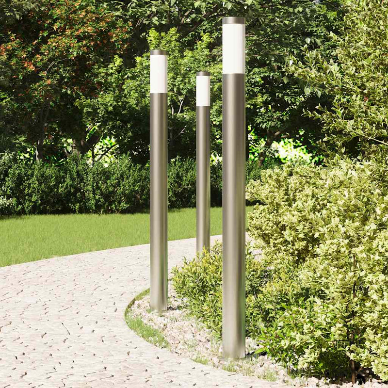 Load image into Gallery viewer, Vidaxl bolderverlichting 3 stuks 110 cm rvs ip44