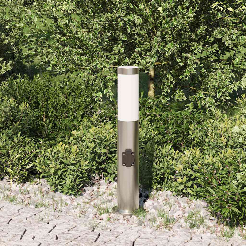 Load image into Gallery viewer, Vidaxl bolderarmatuur met stopcontact 50 cm rvs ip44