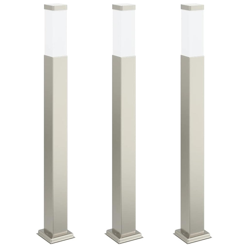 Load image into Gallery viewer, Vidaxl bolderverlichting 3 stuks 80 cm rvs ip44