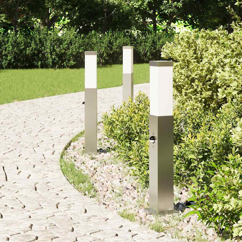 Load image into Gallery viewer, Vidaxl bolderverlichting met sensor 3 stuks 50 cm rvs ip44
