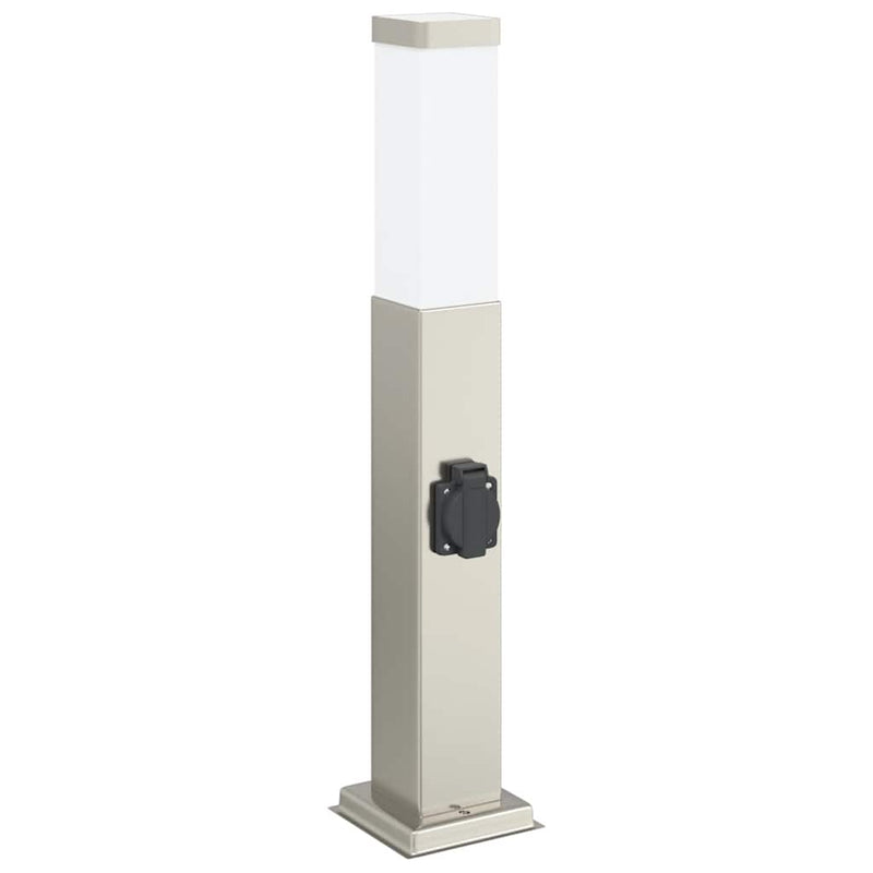 Load image into Gallery viewer, Vidaxl bolderarmatuur met stopcontact 50 cm rvs ip44