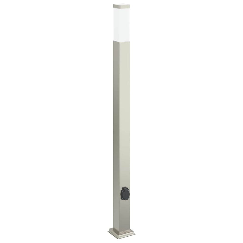 Load image into Gallery viewer, Vidaxl bolderarmatuur met stopcontact 110 cm rvs ip44