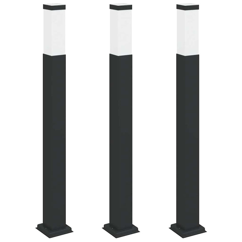 Load image into Gallery viewer, Vidaxl bolderverlichting 3 stuks 80 cm zwart ip44