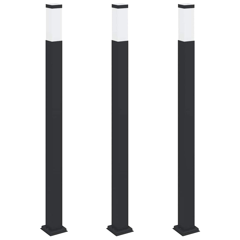 Load image into Gallery viewer, Vidaxl bolderverlichting 3 stuks 110 cm zwart ip44