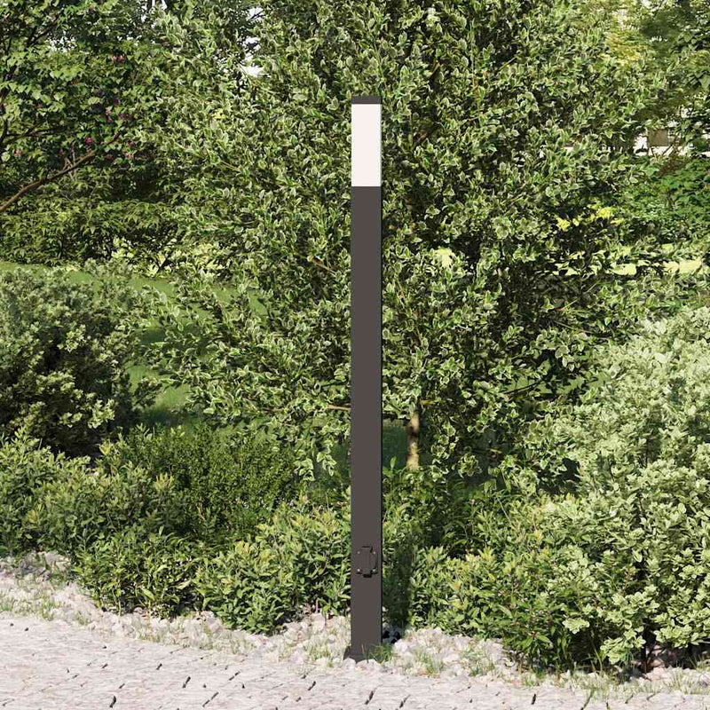 Load image into Gallery viewer, Vidaxl bolderarmatuur met stopcontact 110 cm zwart ip44